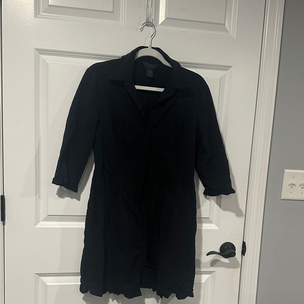 Express Black Stretch Shirt Dress